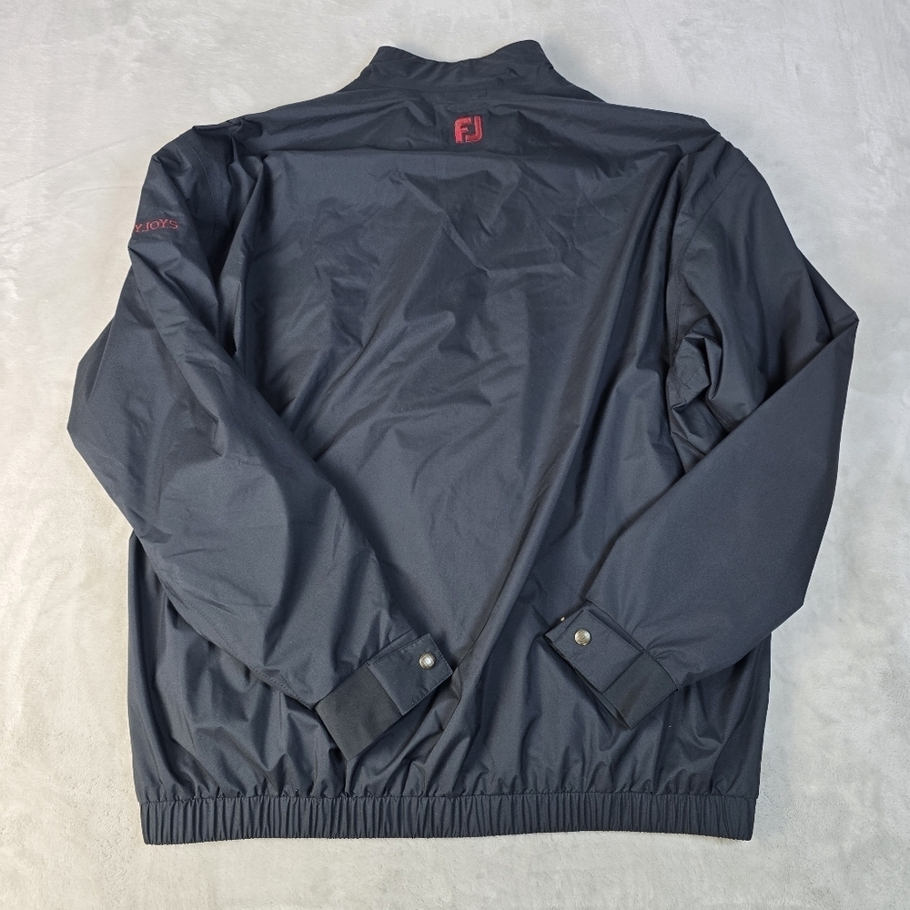 Footjoy Dryjoys Pullover Men’s Lg Black 1/4 Zip Long Sleeve Windbreaker Pullover - Picture 2 of 10